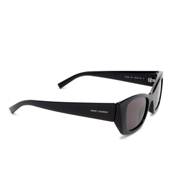 NEW SAINT LAURENT BLACK WOMEN SL593 001 BROWN SUNGLASSES SL 593 - Picture 4 of 6